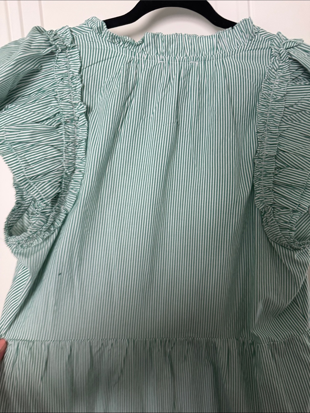 NWT Vineyard Vines Striped Ruffle Neck Dress Size Large - Picture 10 of 10